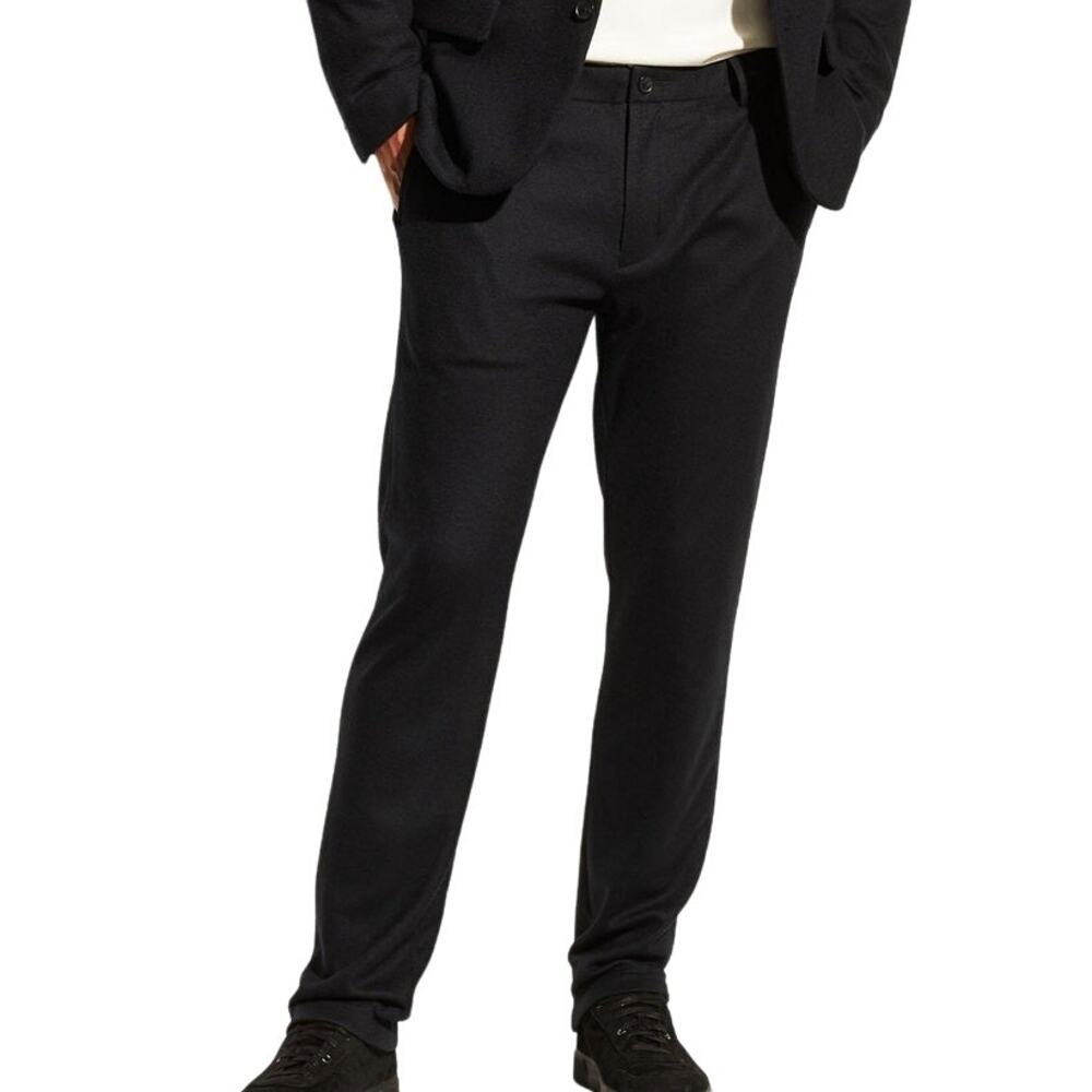 Vince NWT Wool Black Trousers M66552588 Men's Size XL Elastic Back Waist Pant